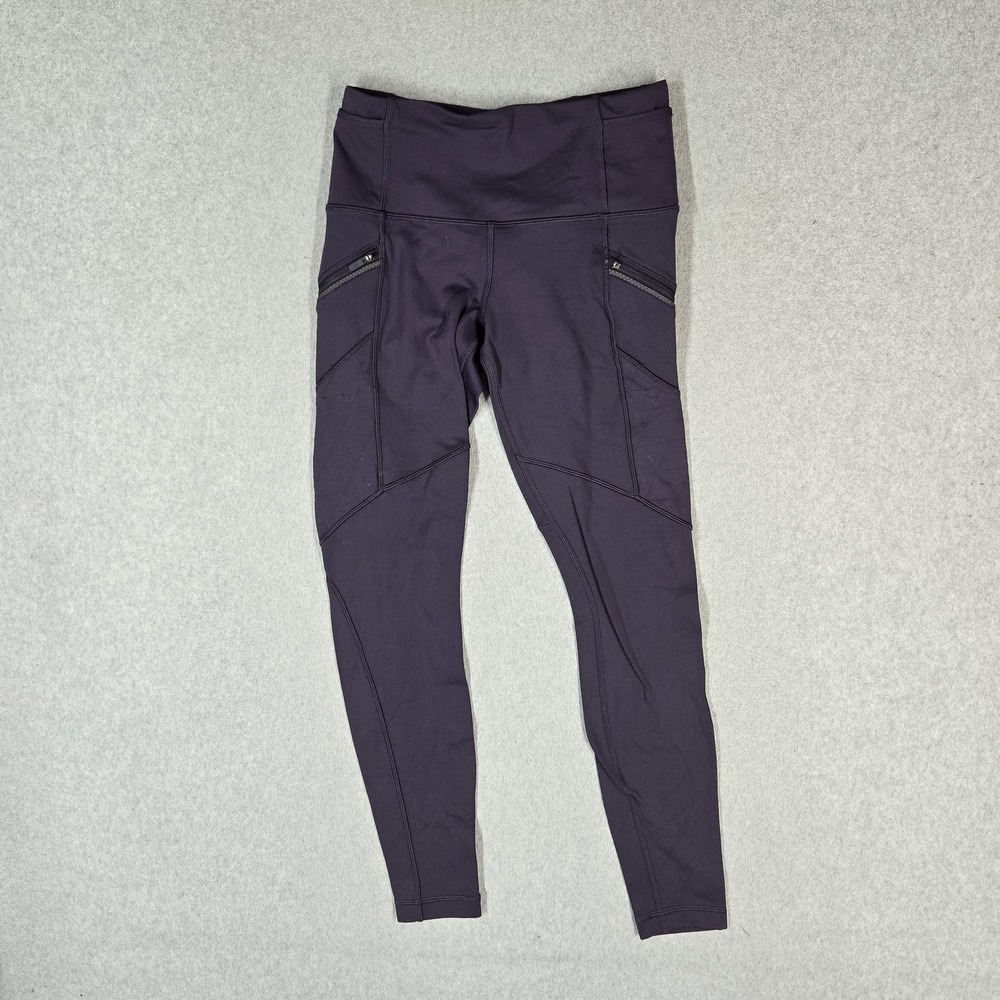 Lululemon Women Activewear Pants 6 Purple Toasty Tech Tight II Yoga Legging